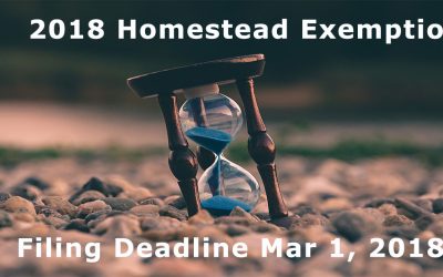 Homestead Exemption Filing Deadline is March 1 2018